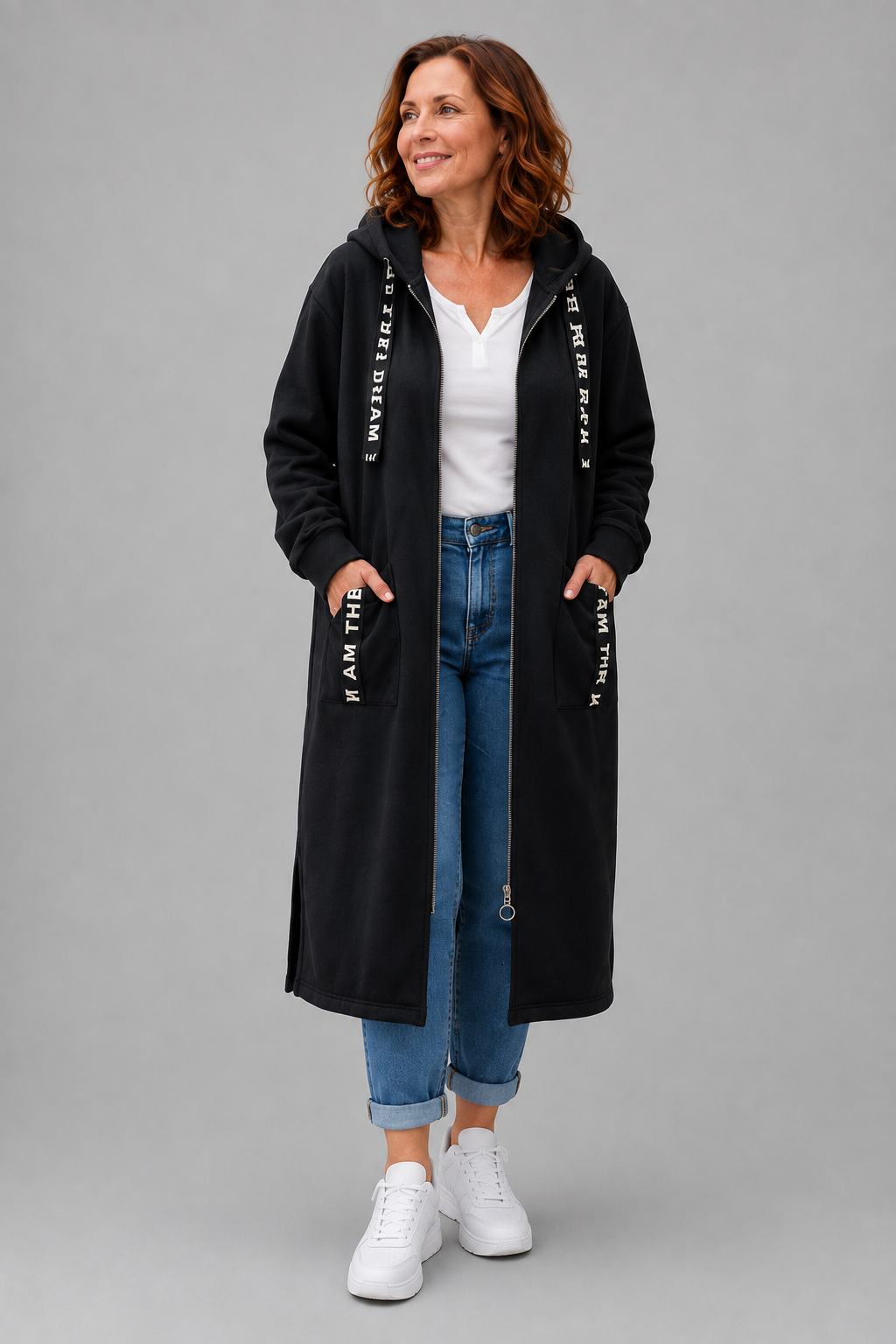 Sophie Oversized Damesmantel met Capuchon