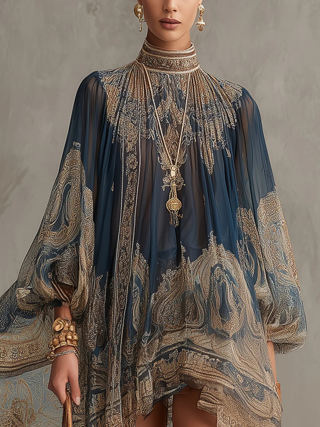 Caroline | Marineblauwe Elegante Jurk
