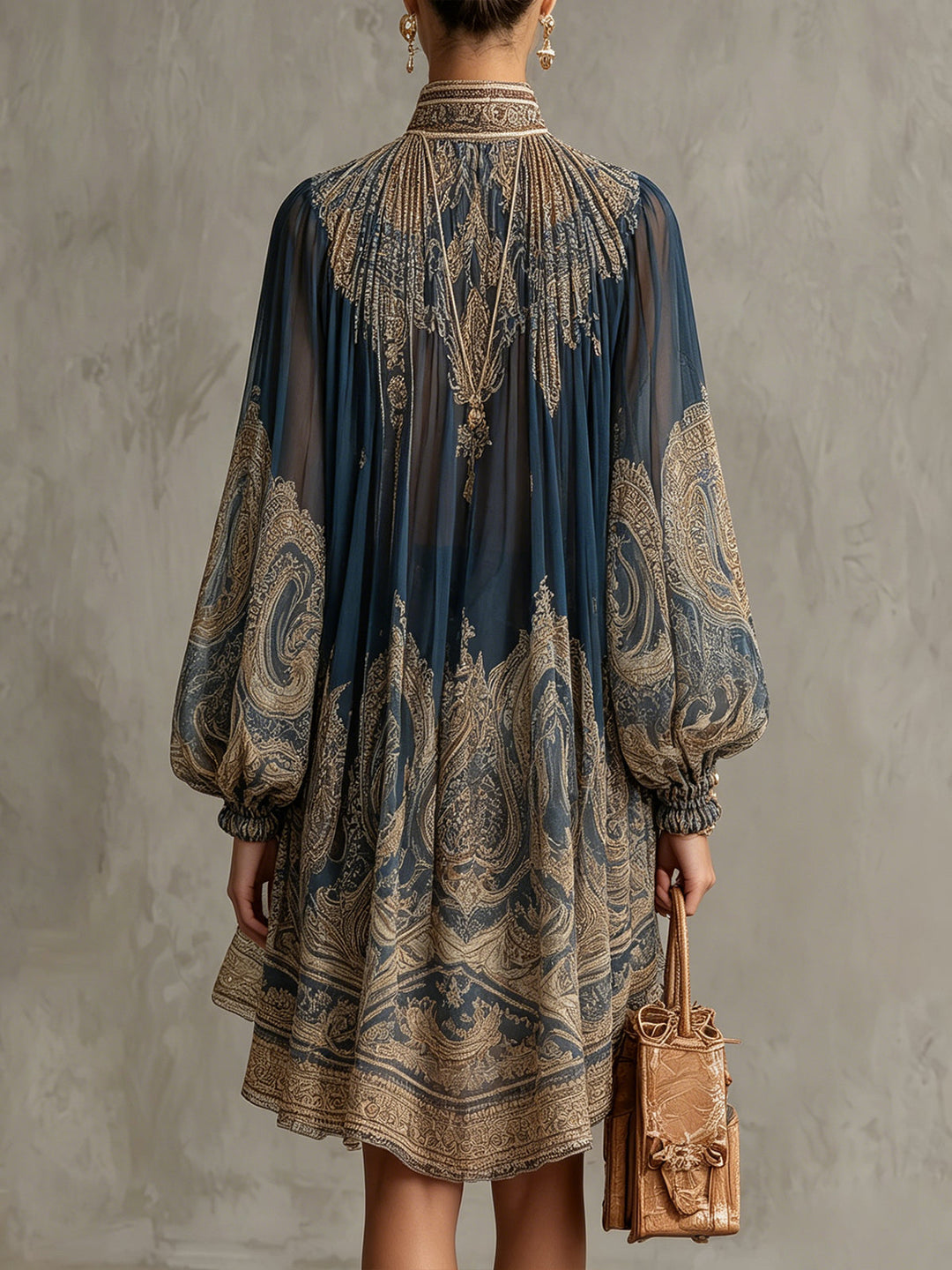 Caroline | Marineblauwe Elegante Jurk