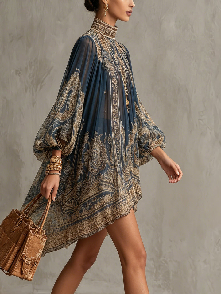 Caroline | Marineblauwe Elegante Jurk